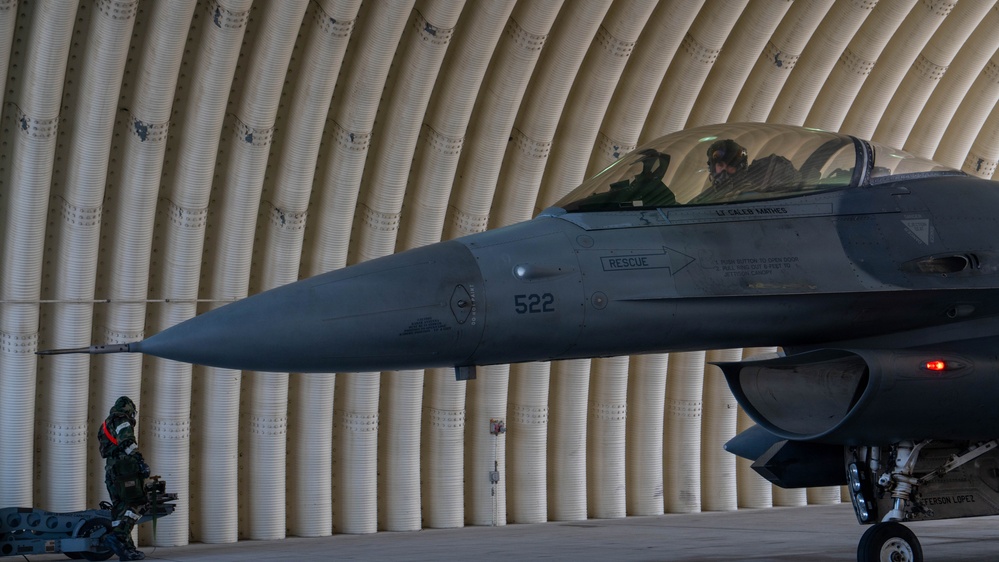 F-16 Fighting Falcons fly from Kunsan