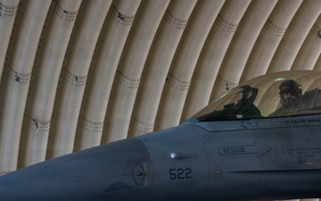 F-16 Fighting Falcons fly from Kunsan