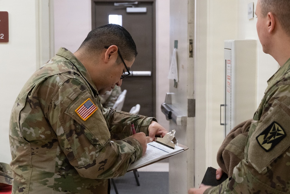6th Battalion, 52nd Air Defense Artillery Regiment Echo Battery Hosts Blood Drive at Camp Humphreys.