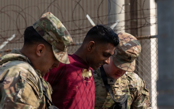 Military Police practice enhanced security drills during a Secure the FSK exercise