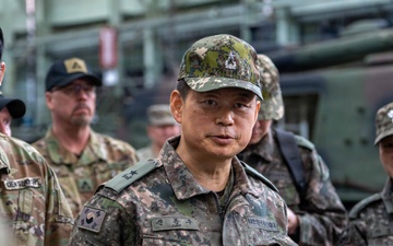 The U.S. Army Materiel Support Command – Korea welcomed Republic of Korea Army (ROKA) Brig. Gen. Shin, Dong Ju, chief of the Maintenance Division from the ROKA Logistics Command to the Combat Power Generation Center (CPGC) on Mar. 12.