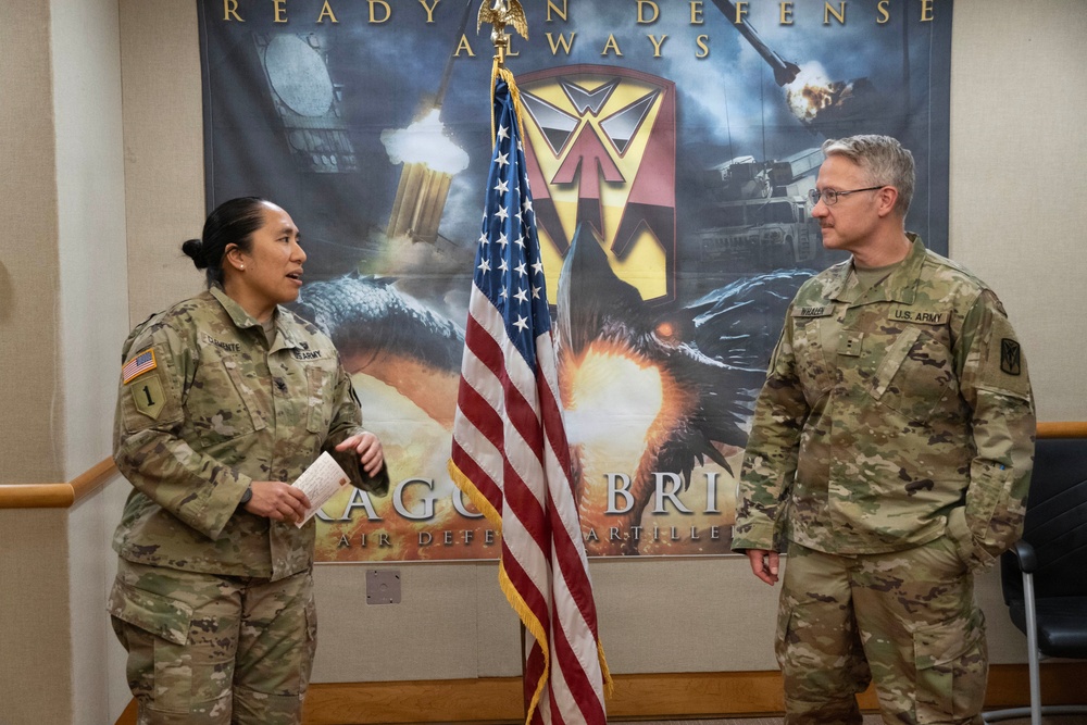 Chief Warrant Officer 2 Whalen Promoted to Chief Warrant Officer 3 at Osan Air Base.