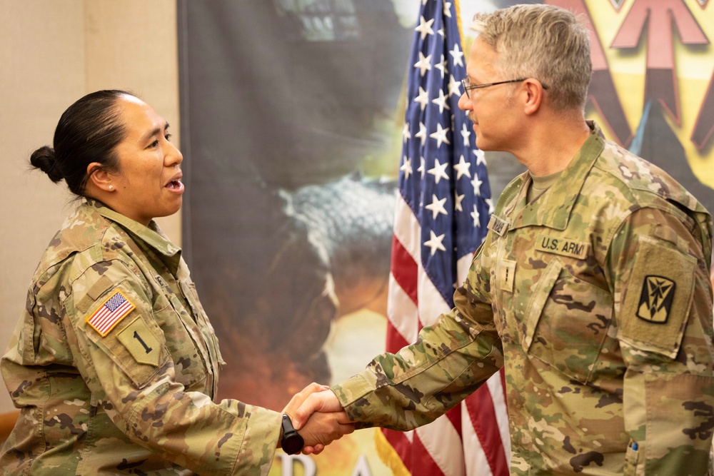 Chief Warrant Officer 2 Whalen Promoted to Chief Warrant Officer 3 at Osan Air Base.