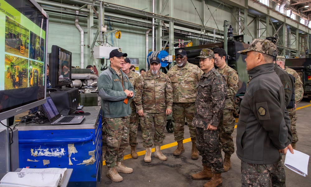 The U.S. Army Materiel Support Command – Korea welcomed Republic of Korea Army (ROKA) Brig. Gen. Shin, Dong Ju, chief of the Maintenance Division from the ROKA Logistics Command to the Combat Power Generation Center (CPGC) on Mar. 12.
