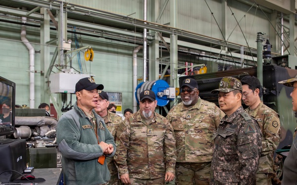 The U.S. Army Materiel Support Command – Korea welcomed Republic of Korea Army (ROKA) Brig. Gen. Shin, Dong Ju, chief of the Maintenance Division from the ROKA Logistics Command to the Combat Power Generation Center (CPGC) on Mar. 12.