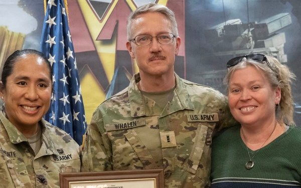 Chief Warrant Officer 2 Whalen Promoted to Chief Warrant Officer 3 at Osan Air Base.