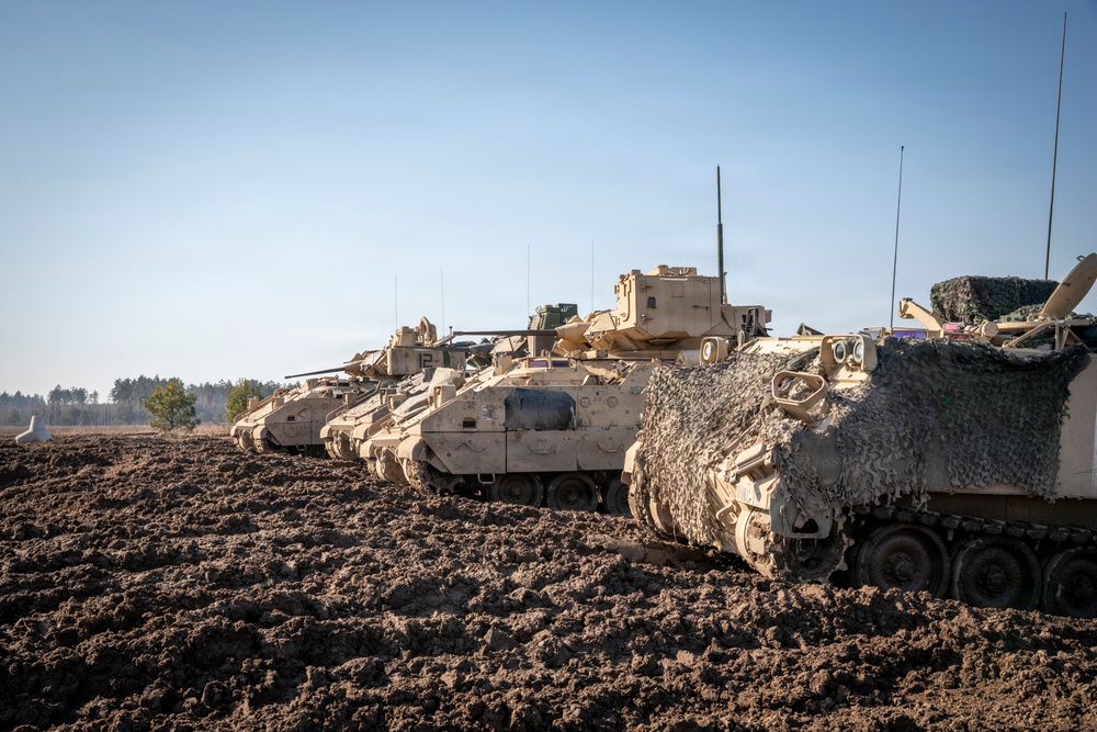 Enhancing fighting capabilities U.S. Army M2A3 Bradley Fighting Vehicle conducts live-fire training with NATO allies