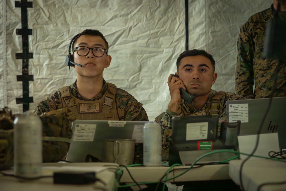 7th Communication Battalion Marines conduct field training during Stormbreaker 26.2