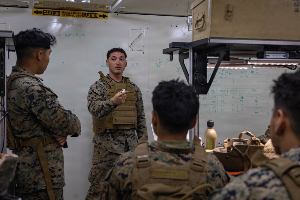 7th Communication Battalion Marines conduct communications training during Stormbreaker 26.2