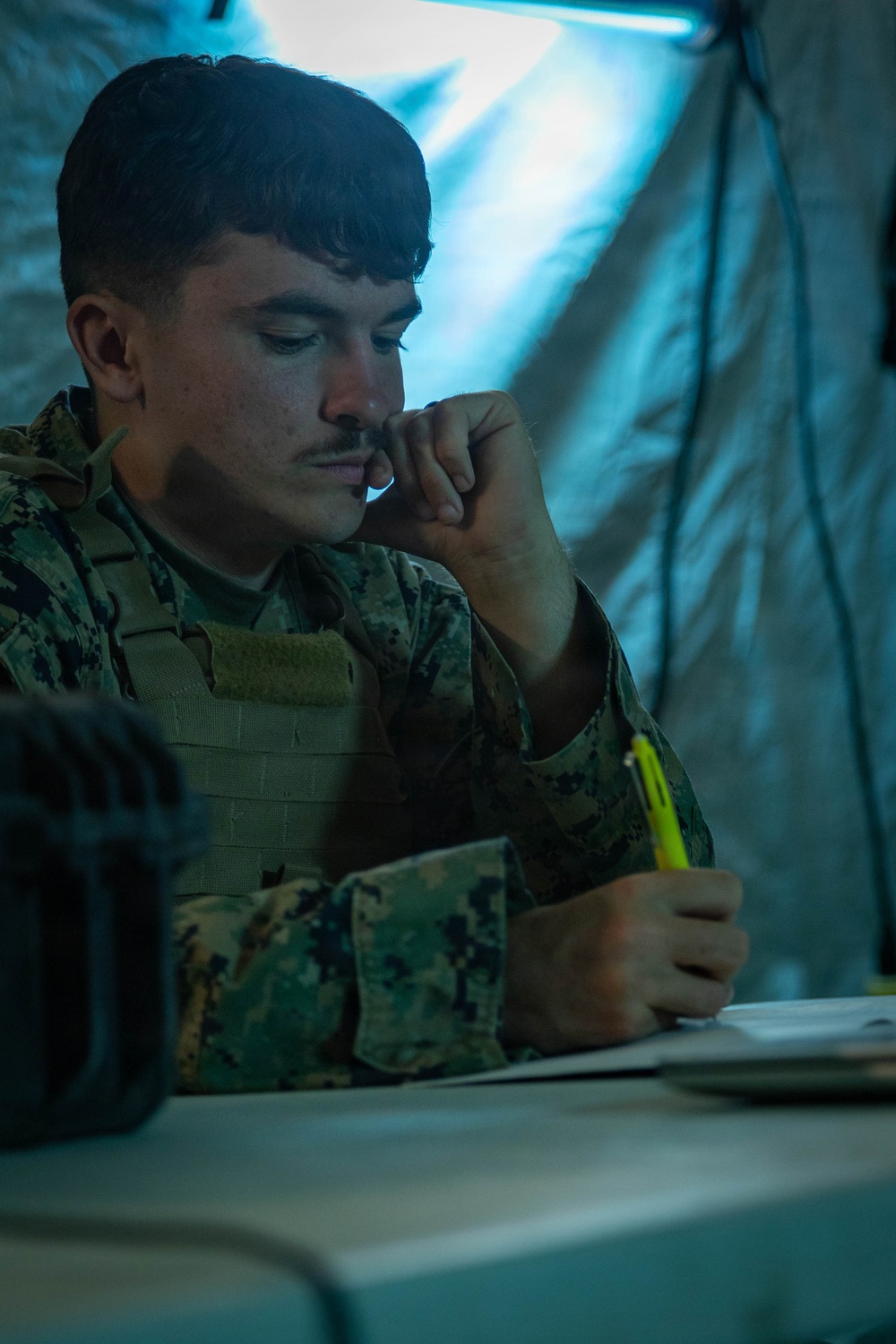 7th Communication Battalion Marines conduct communications training during Stormbreaker 26.2