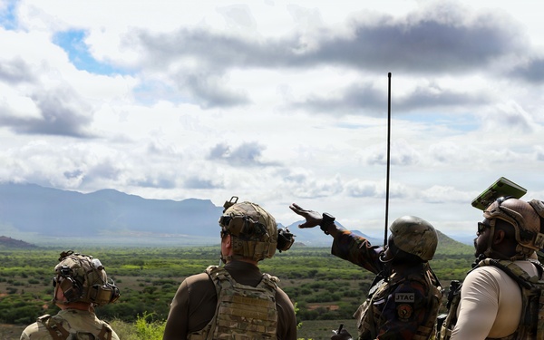 Kenya Air Force F-5 Tiger II supports Justified Accord 2026 combined arms live-fire exercise