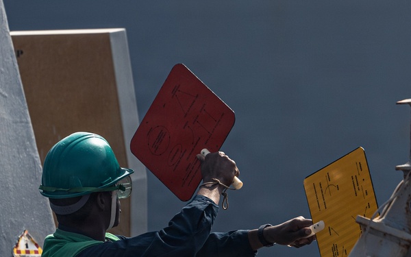 USS Bainbridge Conducts a Replenishment-at-Sea with USNS William McLean
