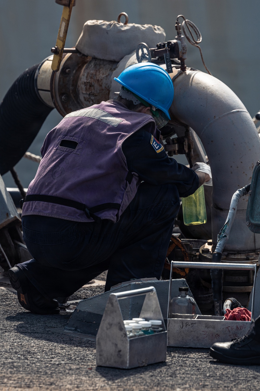 USS Bainbridge Conducts a Replenishment-at-Sea with USNS William McLean