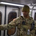A Joint Task Force Magnolia Soldier patrols in the Washington Metro