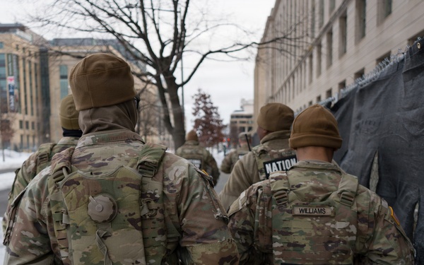 Joint Task Force Magnolia Soldiers patrol in Washington, D.C.