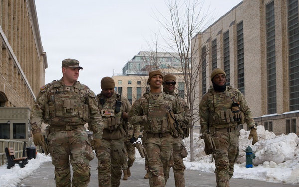Joint Task Force Magnolia Soldiers patrol in Washington, D.C.