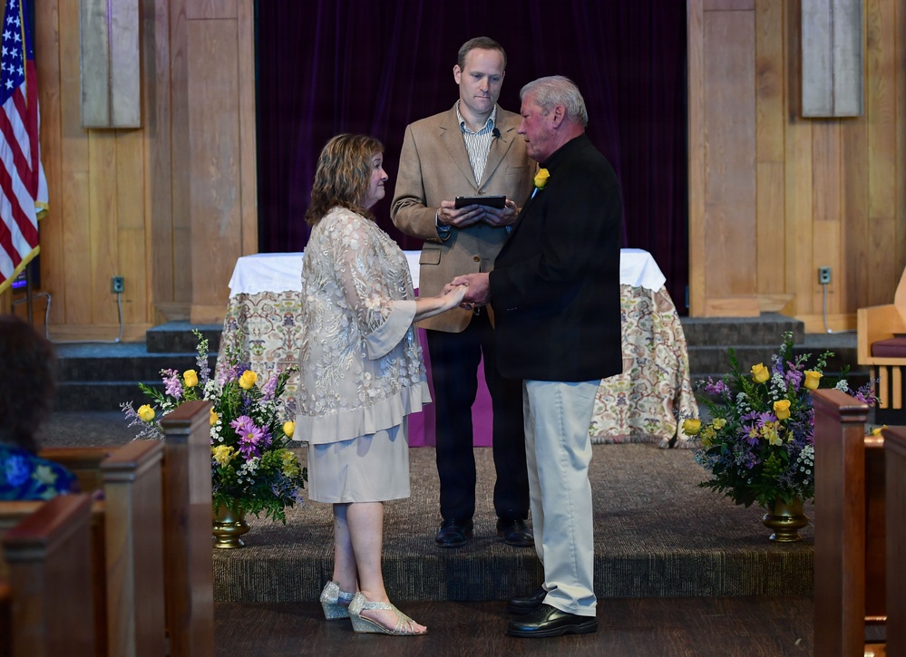 Love, service and 50 years: Couple returns to Keesler to renew vows where their Air Force journey began