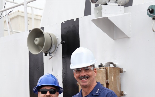 Atlantic Area commander meritoriously advances USCGC Reliance crew member