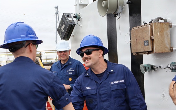 Atlantic Area commander meritoriously advances USCGC Reliance crew member