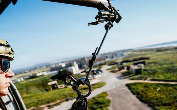 EOD Technicians Practice Daytime Rappelling Techniques