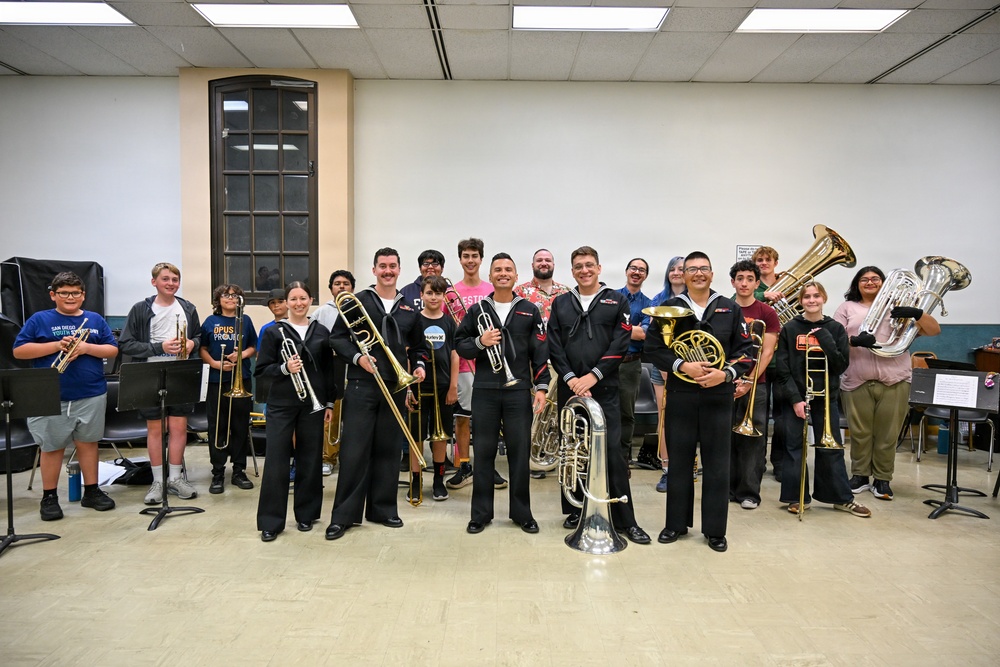Navy Band Southwest’s Harborside Brass Quintet at the San Diego Youth Symphony