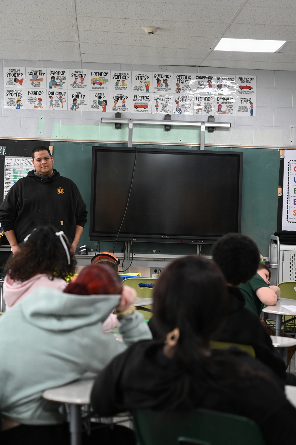The 104th Fighter Wing participates in middle school career day