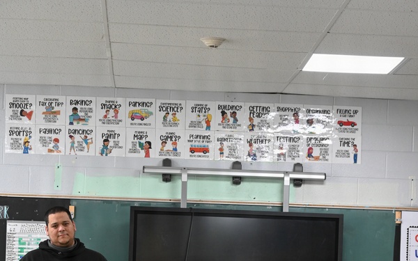 The 104th Fighter Wing participates in middle school career day