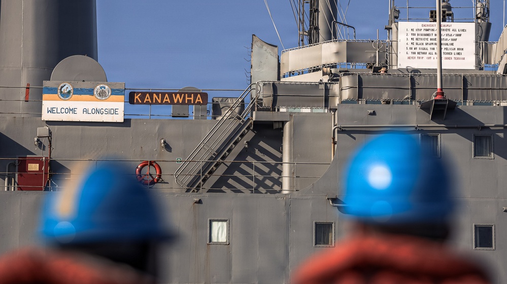 USS Bainbridge Replenishment-at-Sea with USNS Kanawha