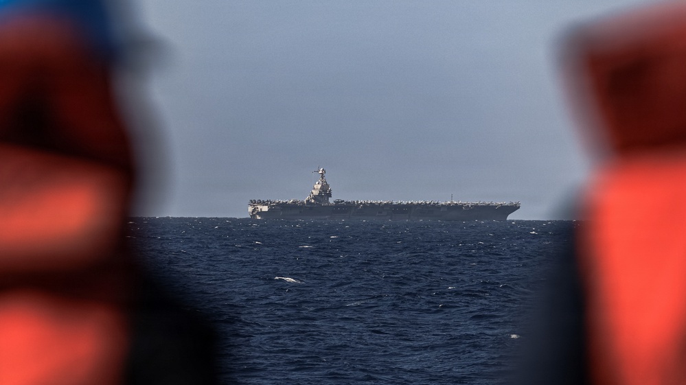 USS Bainbridge Replenishment-at-Sea with USNS Kanawha