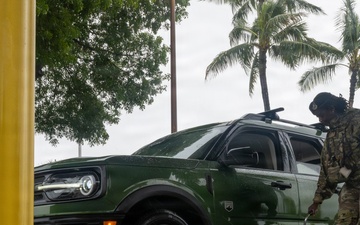 647 SFS defenders stand post during kona storm