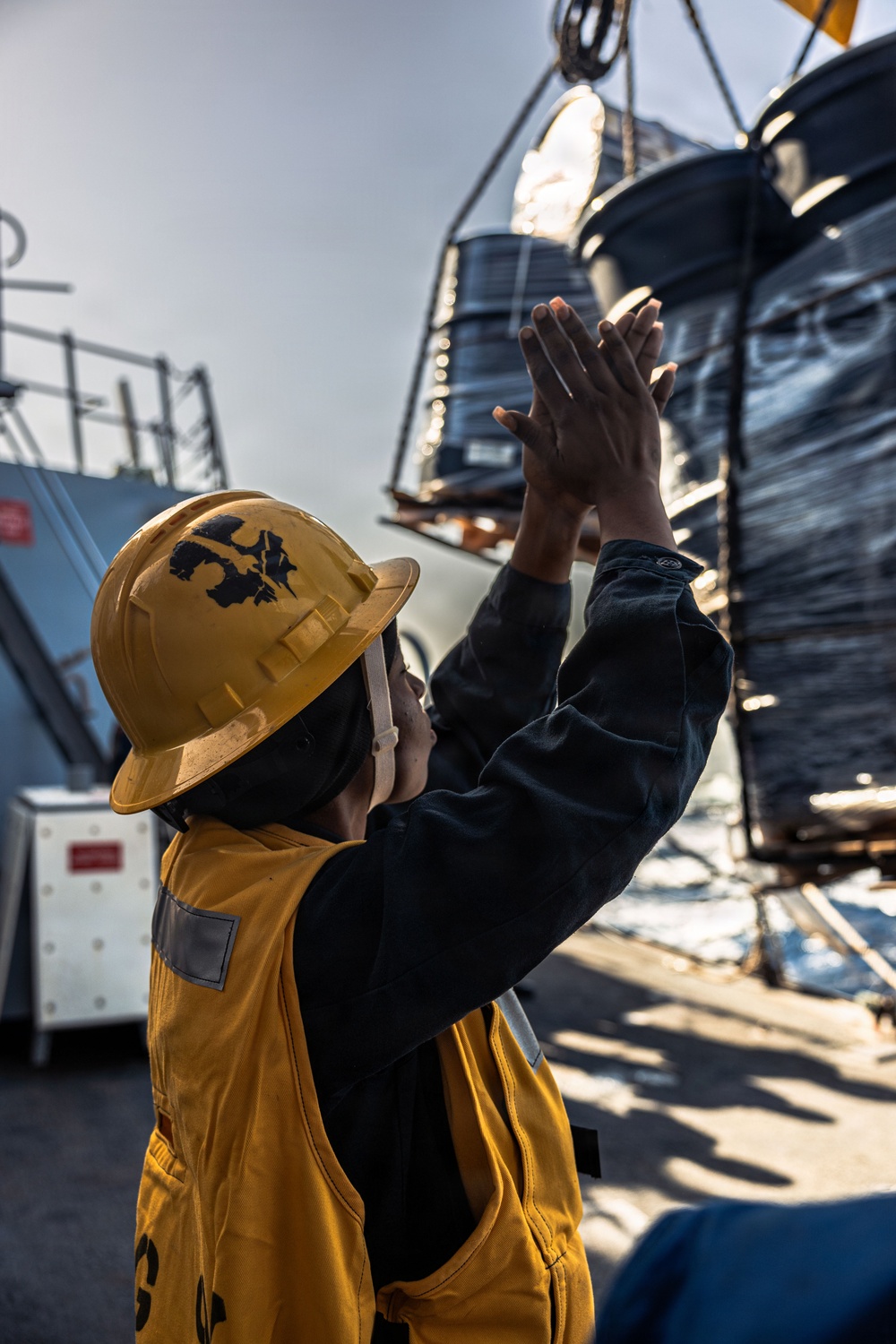 USS Bainbridge Replenishment-at-Sea with USNS Kanawha