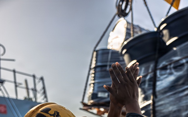 USS Bainbridge Replenishment-at-Sea with USNS Kanawha