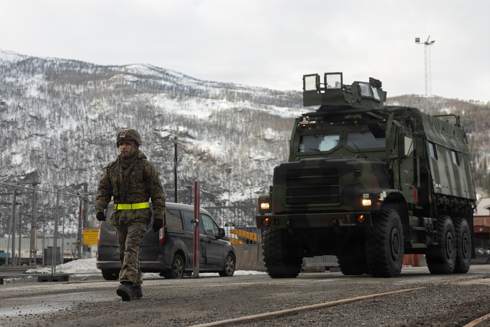CORE26 | U.S. Marines Load Ground and Logistical Equipment onto Ferry for Arctic Exercise