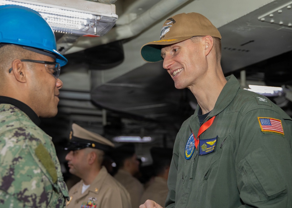 IKE Executive Officer Performs Uniform Inspection