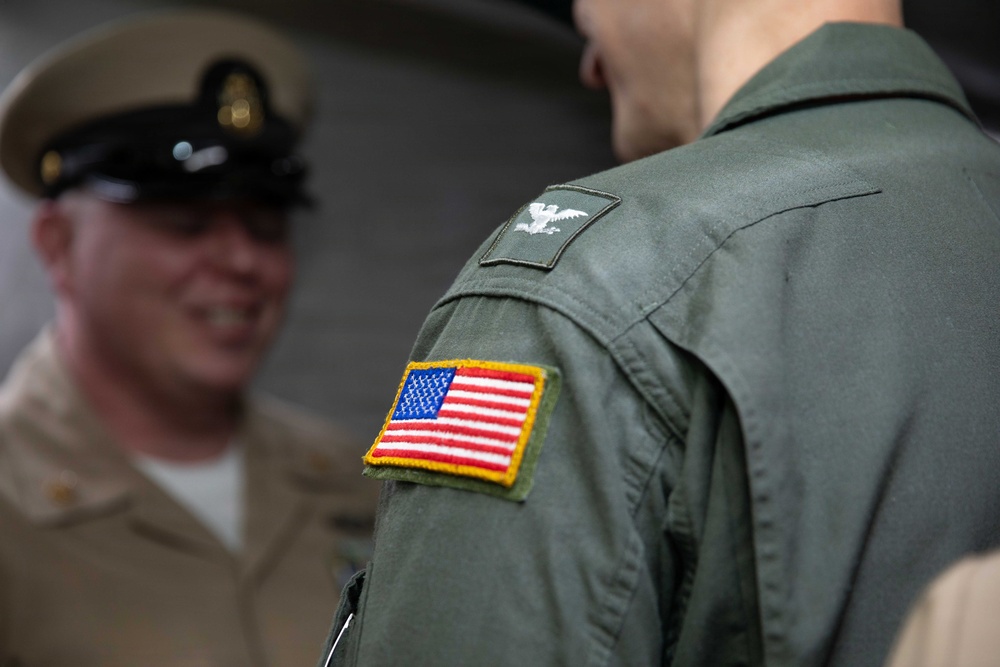 IKE Executive Officer Performs Uniform Inspection