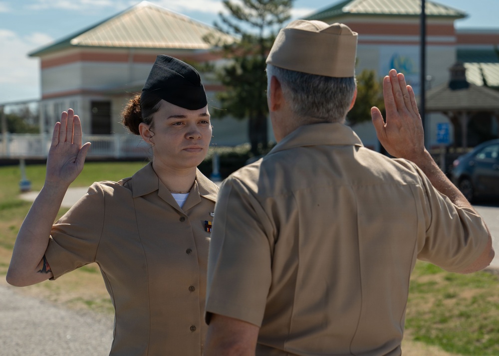 CSG TWO Conducts Reenlistment and Frocking Ceremony
