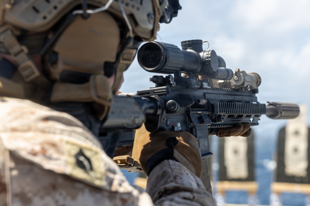 22nd MEU(SOC) | India Company Deck Shoot Aboard USS Fort Lauderdale
