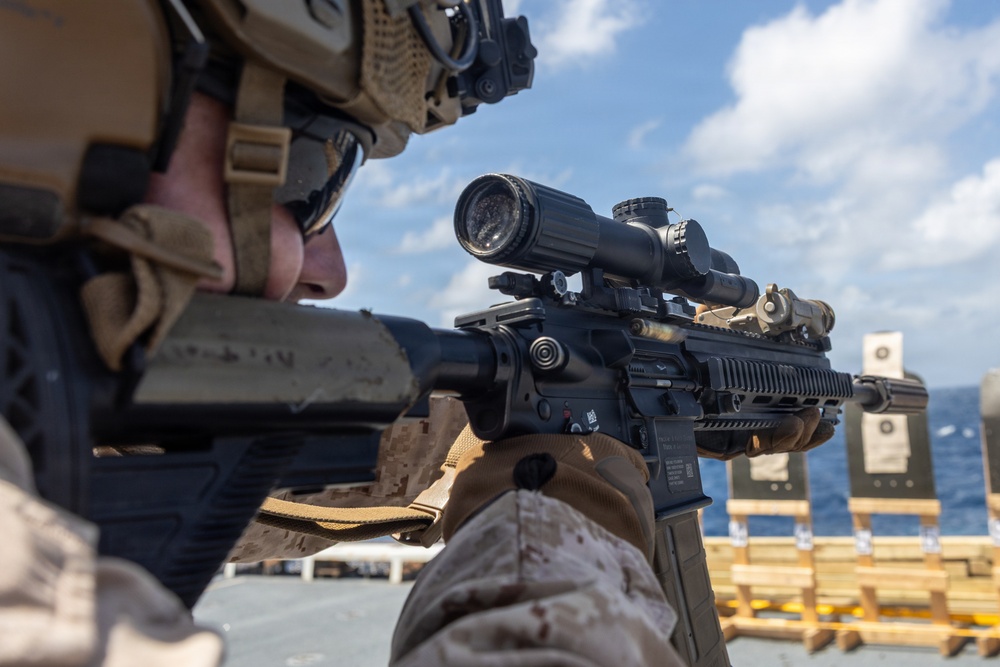 22nd MEU(SOC) | India Company Deck Shoot Aboard USS Fort Lauderdale