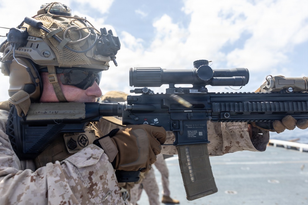 22nd MEU(SOC) | India Company Deck Shoot Aboard USS Fort Lauderdale