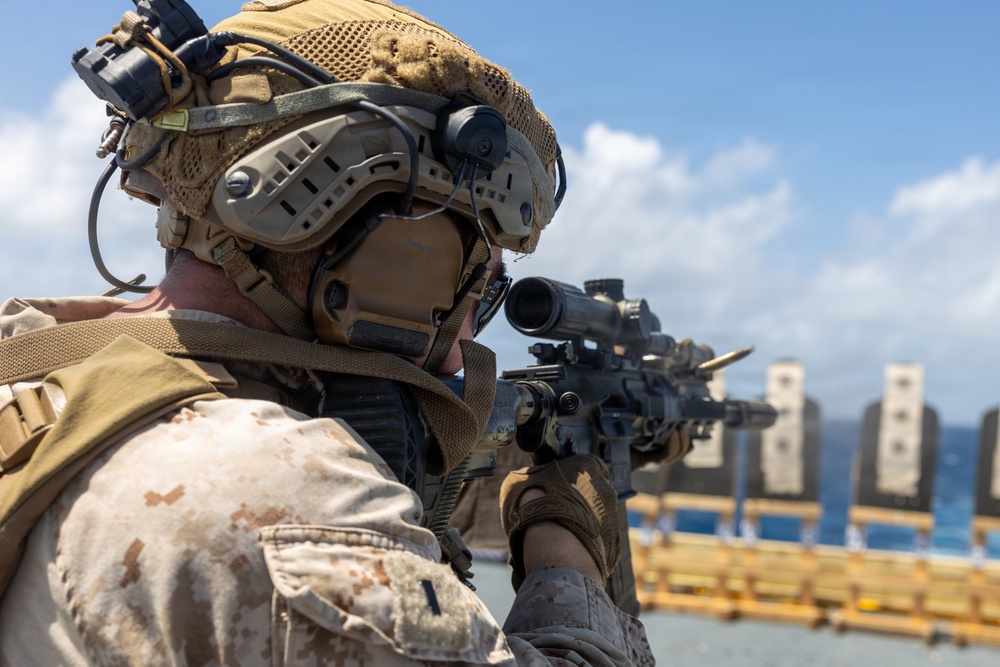 22nd MEU(SOC) | India Company Deck Shoot Aboard USS Fort Lauderdale