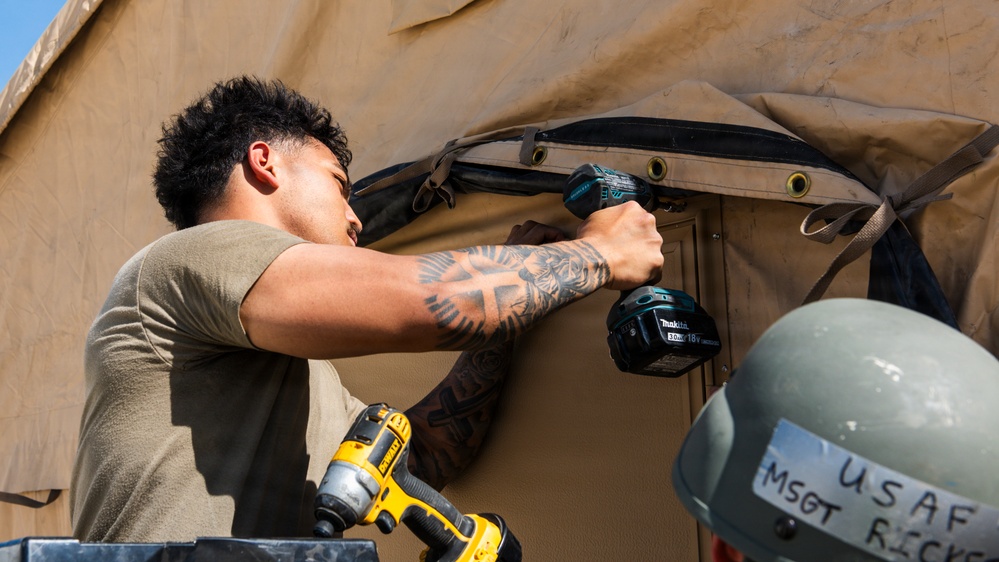 163d Civil Engineer Squadron repairs assets during exercise
