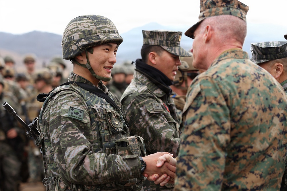 Republic of Korea Marine Corps Commandant, III MEF Commander visit Marines during Freedom Shield 26