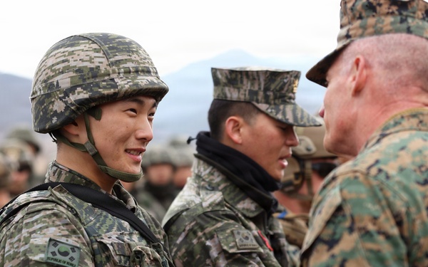 Republic of Korea Marine Corps Commandant, III MEF Commander visit Marines during Freedom Shield 26