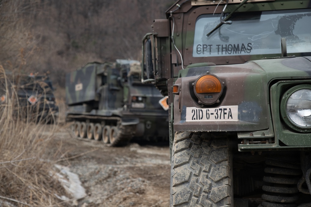 6-37 Field Artillery Regiment conducts final live fire exercise with M270A1 launchers in South Korea