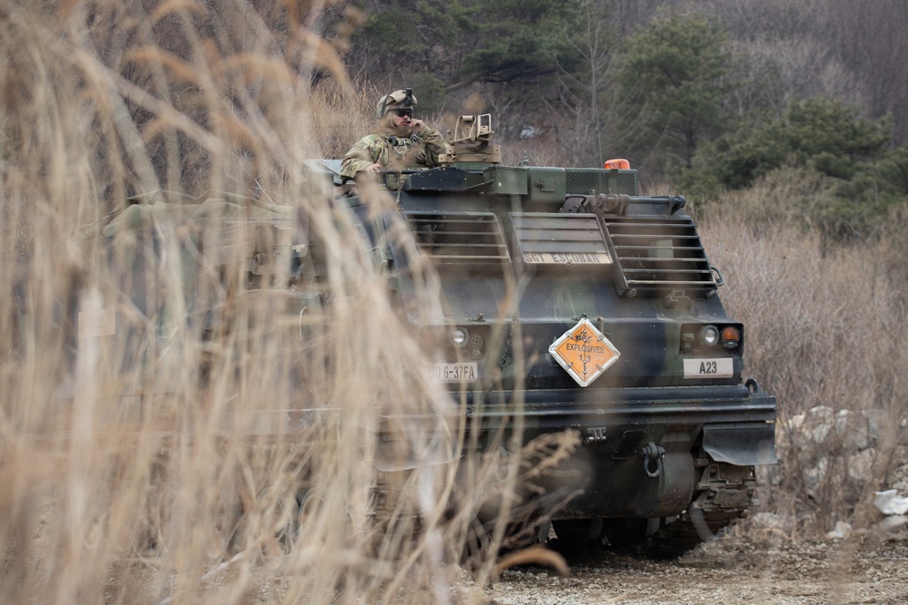 6-37 Field Artillery Regiment conducts final live fire exercise with M270A1 launchers in South Korea