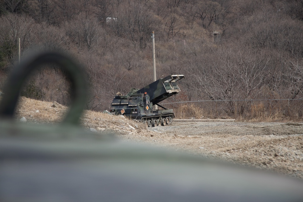 6-37 Field Artillery Regiment conducts final live fire exercise with M270A1 launchers in South Korea