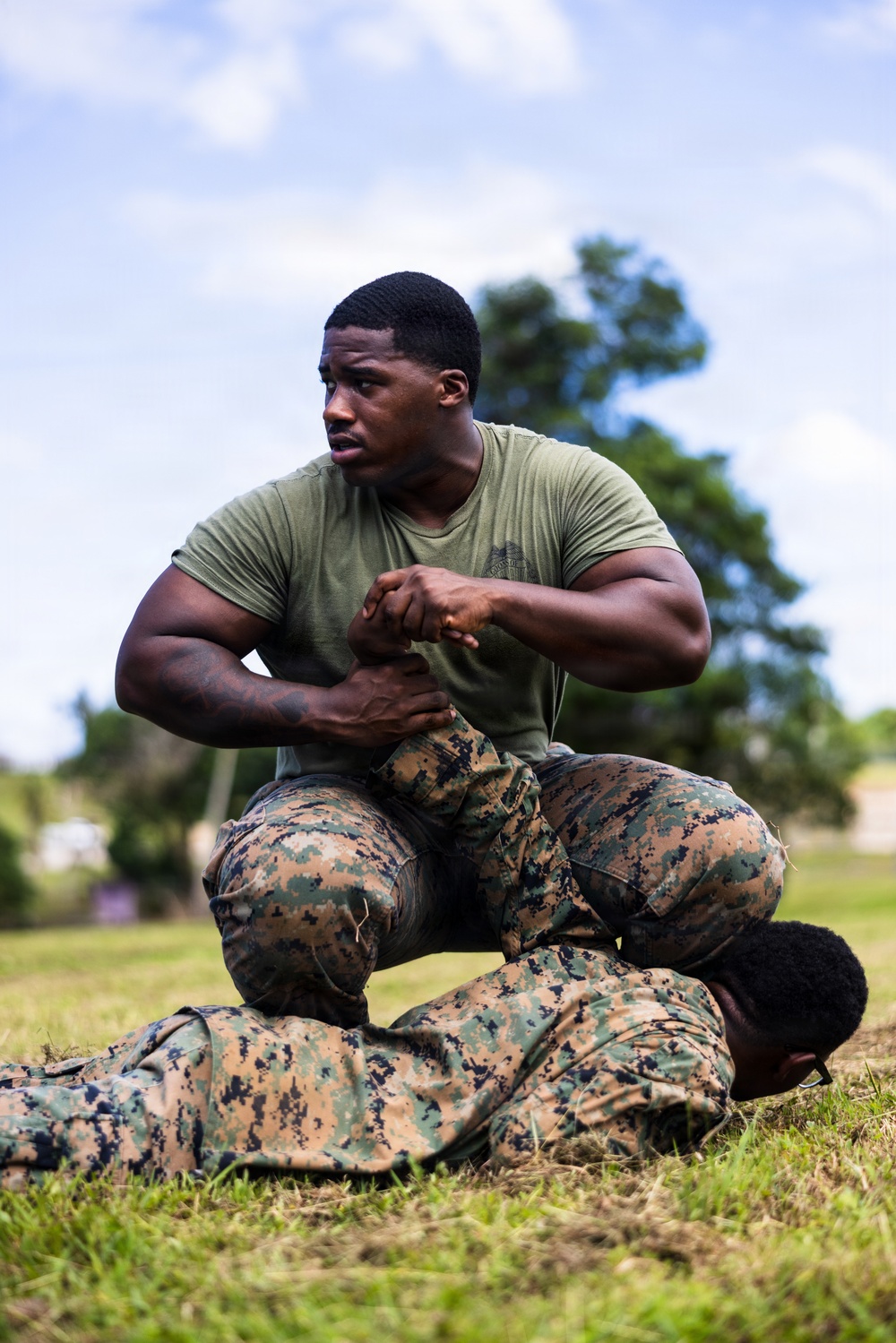 Camp Blaz Marines participate in MCMAP belt advancement