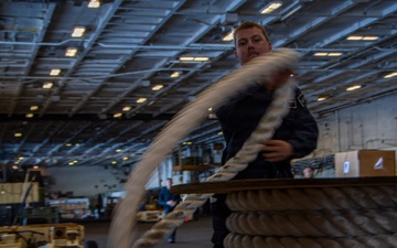 Nimitz Conducts Hangerbay Maintenance