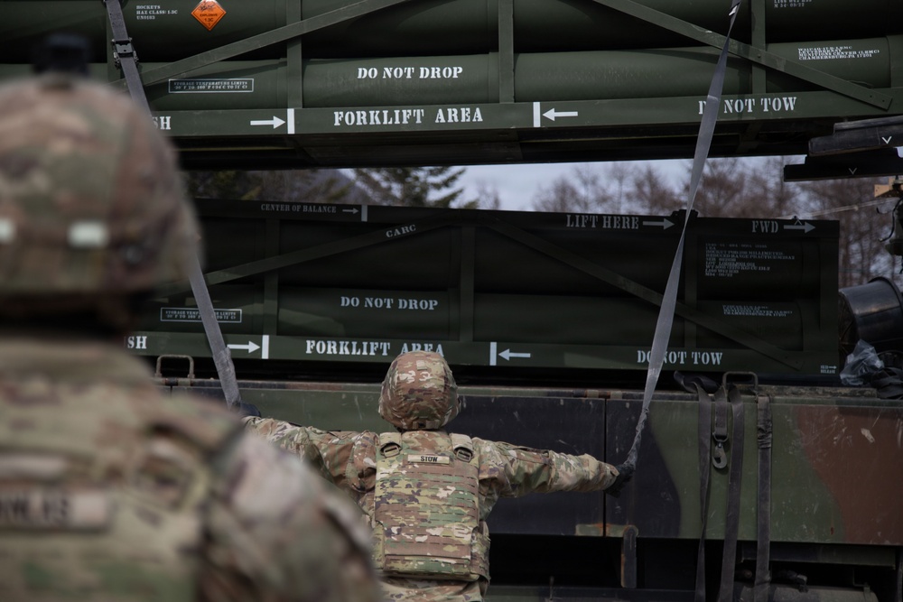 Soldiers from 6-37 FA conduct loading operations during FS26