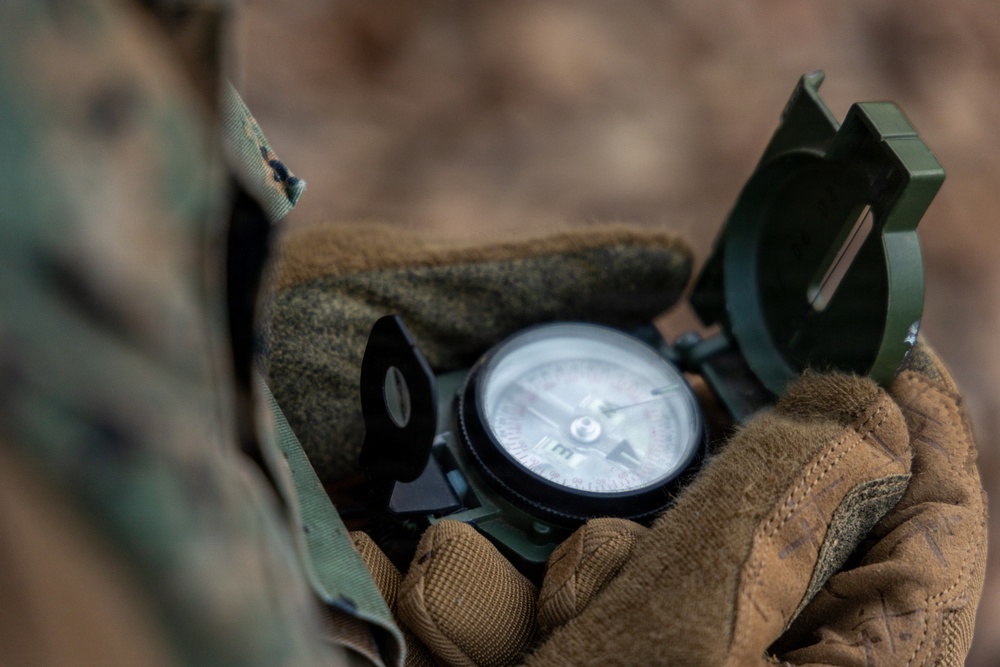 U.S. Marines with 3/12 Conduct Land Navigation Training